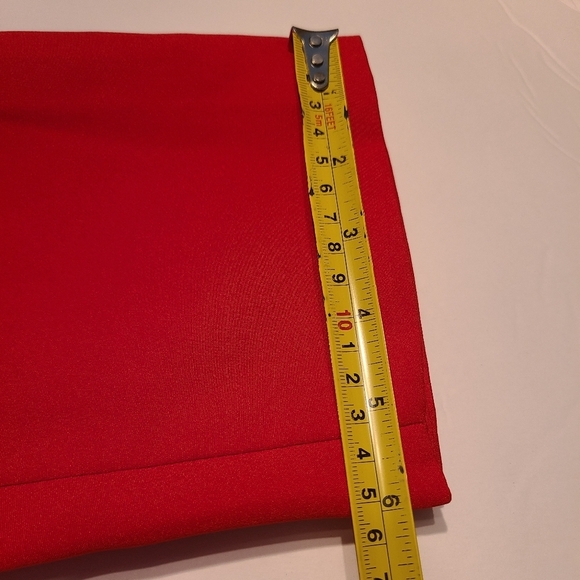 Lan Ting bride red  jumpsuit women's sz.XS Strapless - Picture 8 of 9